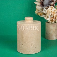 Miarik Design Dekoratif Traverten Mermer Çöp Kovası