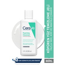 CeraVe Köpüren Temizleyici 88 ml Normal ve Yağlı Ciltler İçin Arındırıcı Etki Sağlayan Jel