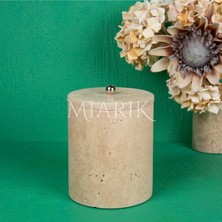 Miarik Design Dekoratif Traverten Mermer Çöp Kovası