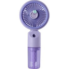 Nevamel® Feny FN-F50 Mor 3 Kademeli Hız Buharlı Ferahlık Elde Kullanım Dahili 800MAH Bataryalı Type-C Şarj Girişli VANTILATÖR(1923)
