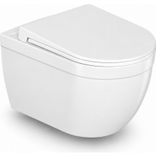 Dura Bagno Sirius Asma Klozet Rimless 54 Cm, Duroplast Kapak, Beyaz, Set 2 Parça | Dbo.36.01.03.05