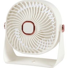 Nevamel® Feny FN-F55 Beyaz 3 Kademeli Hız 4" Kanat Masaüstü Dahili 800MAH Bataryalı Type-C Şarj Girişli VANTILATÖR(1923)