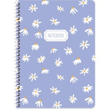 Keskin Color Keskin 16,5*22,5 Kareli Karton Kapak Spiralli Blume Defter - Mavi