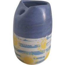 BVA Collection El Yapımı Stoneware Yaz Güneşi Pipetli Kupa Mug 200 ml