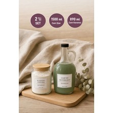 Selka Home Bulaşık Tableti Kavanozu ve Sıvı Deterjanlık Galon Şişe