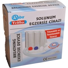 Rabır Triflo Solunum Egzersiz Cihazı 3 Tane Üfleme Topu Çift Yönlü Yıkanabilir Tasarım