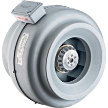Ayas 20 cm Çap YKA-200B-2K-M Monofaze Yuvarlak Kanal Tipi Radyal Fan 2550 D/D 220/230 Volt Yüksek Emiş Gücü