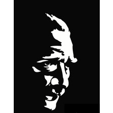 Depo Garaj Atatürk Silüet - Oto Sticker 24*10CM