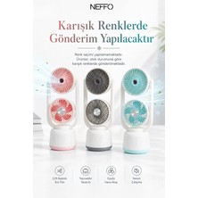 Neffo Çift Püskürtmeli Nemlendirici ve Güçlü Masaüstü Fan  | Sessiz Çalışma, Serinletici ve Nemlendirici Mini Klima Fanı
