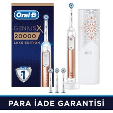 Oral-B Genius X 20000 Luxe Edition Şarjlı Diş Fırçası Rose Gold Orta Sertlikte Fırça Kılı ile
