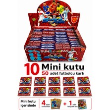 Emrah Gültekin 10 Mini Kutu 50 Adet Futbolcu Kartı Koleksiyon Seti – Hologram Kartlı Sürpriz Paket Oyun Kağıtları