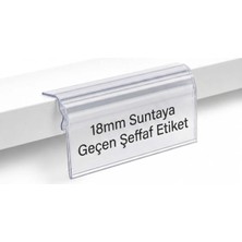 Murat Raf Suntaya Geçen Şeffaf Etiket 10LU Paket 18MM Suntaya Geçen