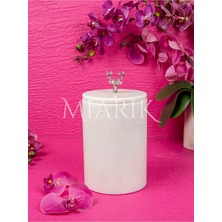 Miarik Design Dekoratif Beyaz Mermer Çöp Kovası