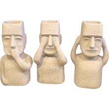 Miarik Design Üçlü Görmedim Duymadım Bilmiyorum Büyük Adam Saksı Set
