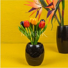 Miarik Design Sıyah Mermer Oval Dıs Fırcalık