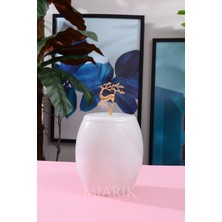 Miarik Design Dekoratif Mermer Oval Çöp Kovası