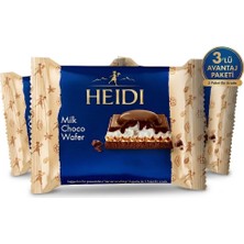 Heidi Milk Choco Wafer Süt Dolgulu Fındık Aromalı Gofretli Sütlü Çikolata 55 G (3 Adet)