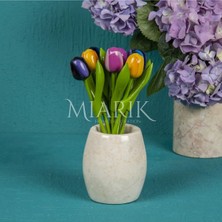 Miarik Design Bej Mermer Oval Dıs Fırcalık