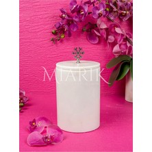 Miarik Design Dekoratif Beyaz Mermer Çöp Kovası