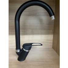 Kayra Grup Su Armatürleri Siyah lavabo Kısa Borulu