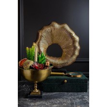 Miarik Design Dekoratif Siyah Mermer Kaideli Gold Güneş Obje