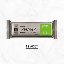 Zbarz Kakao & Hindistan Cevizi Protein Bar | Glutensiz Yüksek lifli | 12 Adet