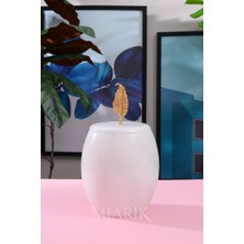 Miarik Design Dekoratif Mermer Oval Çöp Kovası