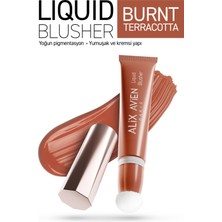 Yoğun Pigmentli E Vitaminli Mat Bitişli Kremsi Likit Allık - Liquid Blusher 05 Burnt Terracotta