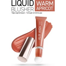 Yoğun Pigmentli E Vitaminli Mat Bitişli Kremsi Likit Allık - Liquid Blusher 03 Warm Apricot