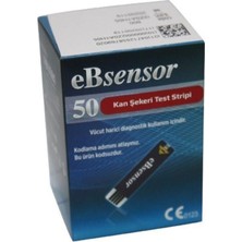 Ebsensor x1 Kutu 50 Ölçüm Kan Şeker Ölçümstribi Test Stripleri Ergonomik Tasarım ile Konforlu Kullanım Sağlar