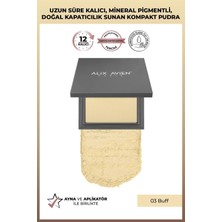Alix Avien Compact Powder 03 Buff - Kompakt Pudra Sıcak Cilt Alt Tonu ile 12 Saat Kalıcılık