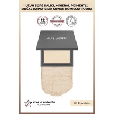 Compact Powder - Kompakt Pudra 01 Porcelain 12 Saate Kadar Kalıcılık - Soğuk Cilt Alt Tonu