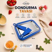 Culiq Dondurma Tavası ve 2 Adet Kazıma Spatulası – Evde Dondurma Yapma Seti