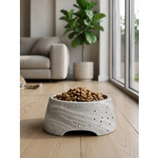 Miarik Design Traverten Mermer Kedi/köpek Mama Kabı