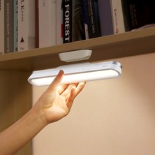 BASEUSONLINE Baseus Manyetik Şarjlı Kablosuz Çalışma Masası Lambası - Kademesiz Ayarlanabilir LED Işık Mutfak Makyaj Aynası Altı Gardırop Işığı Şarjlı