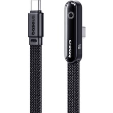 BASEUSONLINE Baseus Mvp3 Yatay Type-C To Type-C 100W Hızlı Şarj Kablosu 2m - L Tipi Oyuncu Şarj Kablosu
