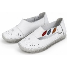 Patron Shoes Hakiki Deri Kadın Günlük Ayakkabı Ortopedik Taban Konforlu Hafif Tasarım