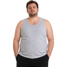 Battal Moda Battalmoda Erkek Büyük Beden Melanj Gri Atlet 3xl-4xl-5xl-6xl