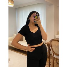 NN Sister Kaşkorse Crop Bluz