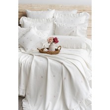 Zebra Casa Lottie Nakışlı Pike Takımı / Krem