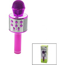 MiraLive Wireless Mikrofon Karaoke - Hoparlör USB Şarjlı USB - Tf - Aux Renkli Krom Kaplama PİL:800MAH - Dc 5V Bls-25 (4887)