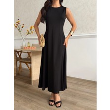 Ded Collection Kadın Kolsuz Yuvarlak Yaka Maxi Boy Modal Yazlık Elbise