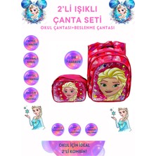 Burkay Çanta Elsa Işıklı Ilkokul Çantası 2'li Takım