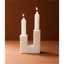 Miarik Design Traverten Mermer Şamdan Mumluk
