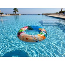 Lutara 60CM Desenli Figürlü Pvc Özel Malzeme Çocuk Simit Deniz Havuz Yaz Eğlence Modeli