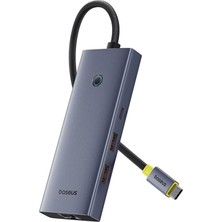 BASEUSONLINE Baseus Ultrajoy 7in1 Type-C Hub Çoklayıcı - 4K 60Hz HDMI + 2xusb-A 3.1 + Usb-C 3.1 + Usb-A 2.0 + Pd Şarj + RJ45 Ethernet