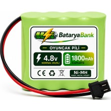 4.8V 1800MAH Oyuncak Araba Pili Bataryası Siyah Soket | Şarjlı Yedek Akü