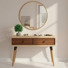 Mobenta Stria Entry: Modern Masif Dresuar 2 Çekmeceli Antre Konsolu - 120X31 Bz-Bk