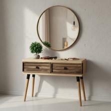 Mobenta Stria Entry: Modern Masif Dresuar 2 Çekmeceli Antre Konsolu - 120X31 Bz-Cv