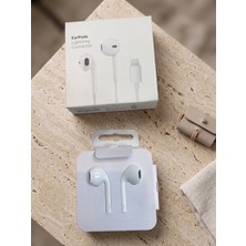 Erdineks Earpodss Lightning Girişli Kablolu Kulaklık - Bluetooth Gerektirmez Tak Çalıştır iPhone Uyumlu Beyaz